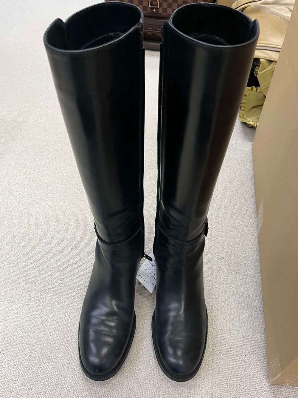 Tod's Black Tall Leather Over-the-Knee Riding Boots